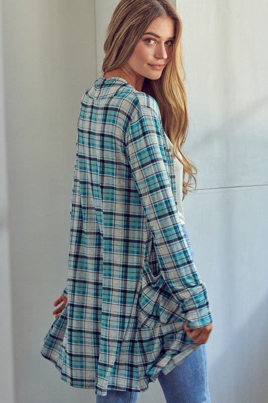 PLAID cabin cardigan