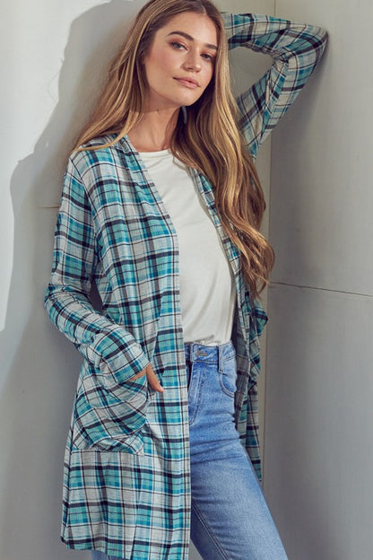 PLAID cabin cardigan