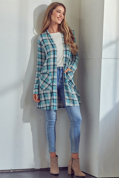 PLAID cabin cardigan