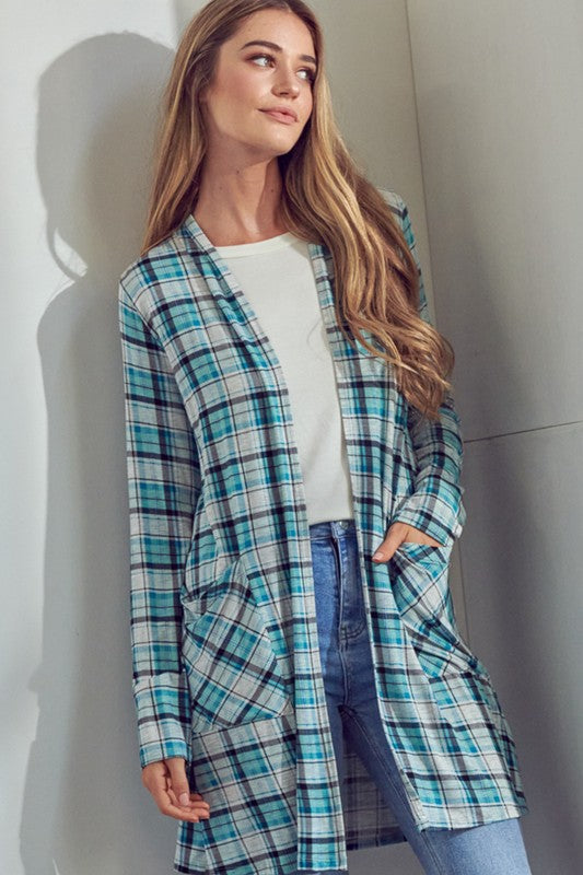 PLAID cabin cardigan