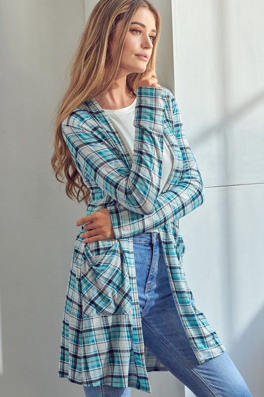 PLAID cabin cardigan