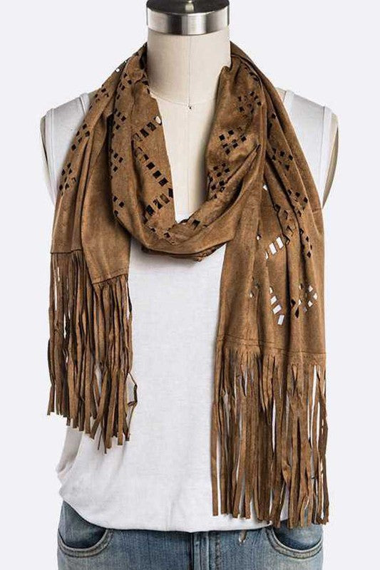 Ultra Suede Perforated Scarf