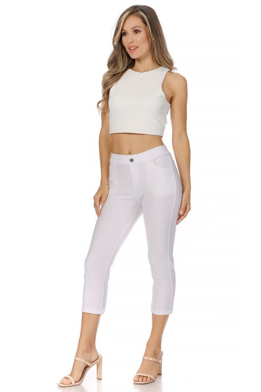 Stretchy, pull up, capri jeggings