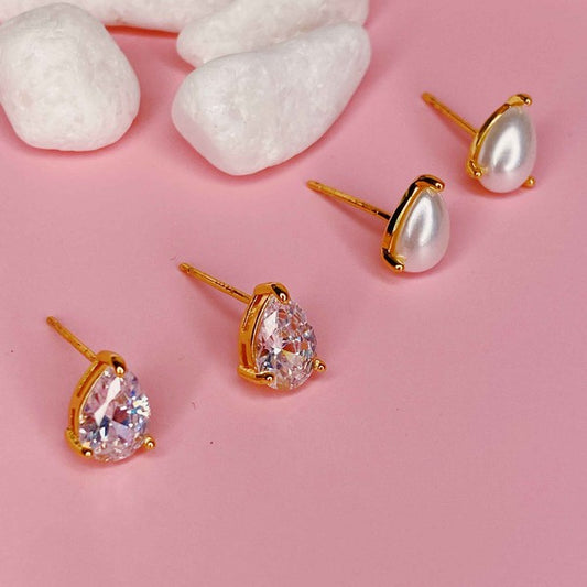 So Classy Teardrop Stud Earrings