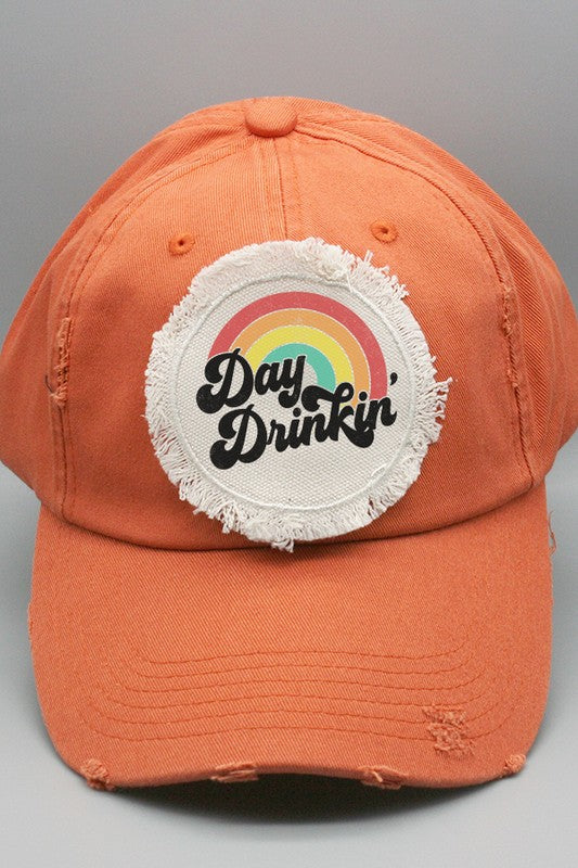 Fun Gifts Day Drinkin Rainbow Patch Hat