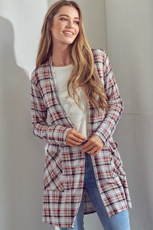 PLAID cabin cardigan