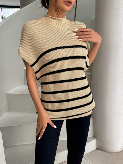 Frenchy Striped High Neck