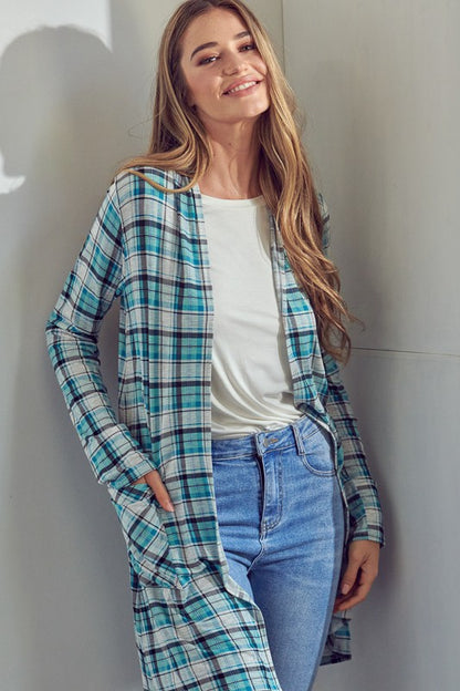 PLAID cabin cardigan