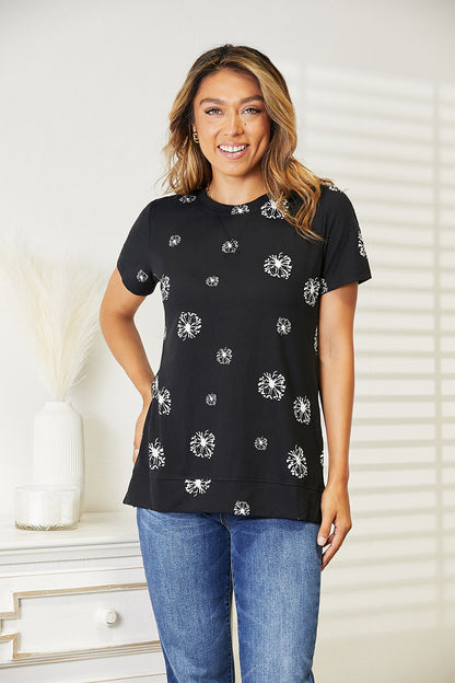 Plus Double Take Dandelion Round Neck