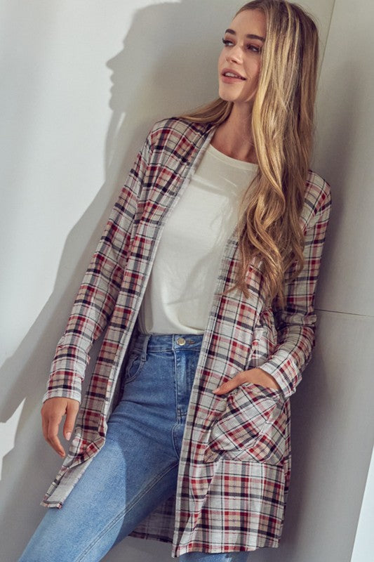 PLAID cabin cardigan