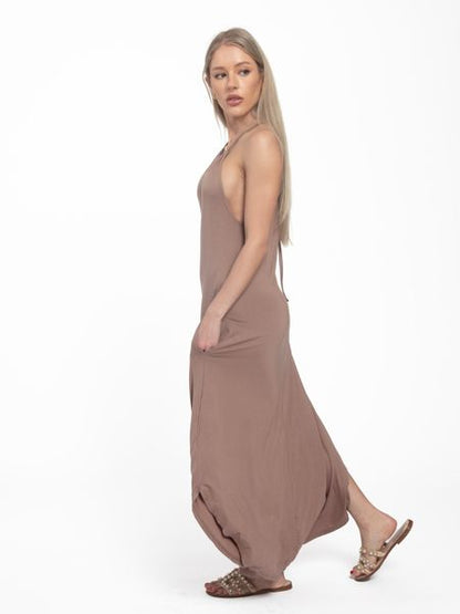 Halter Sleeveless Side Slit Maxi