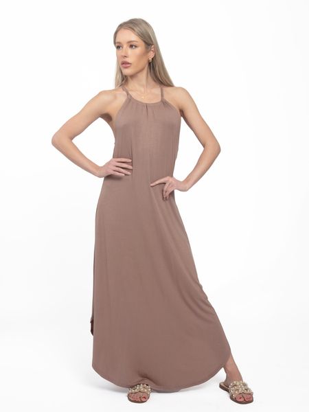 Halter Sleeveless Side Slit Maxi