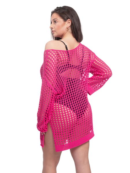 Hollow Out Drop Shoulder Sweater Cover Up