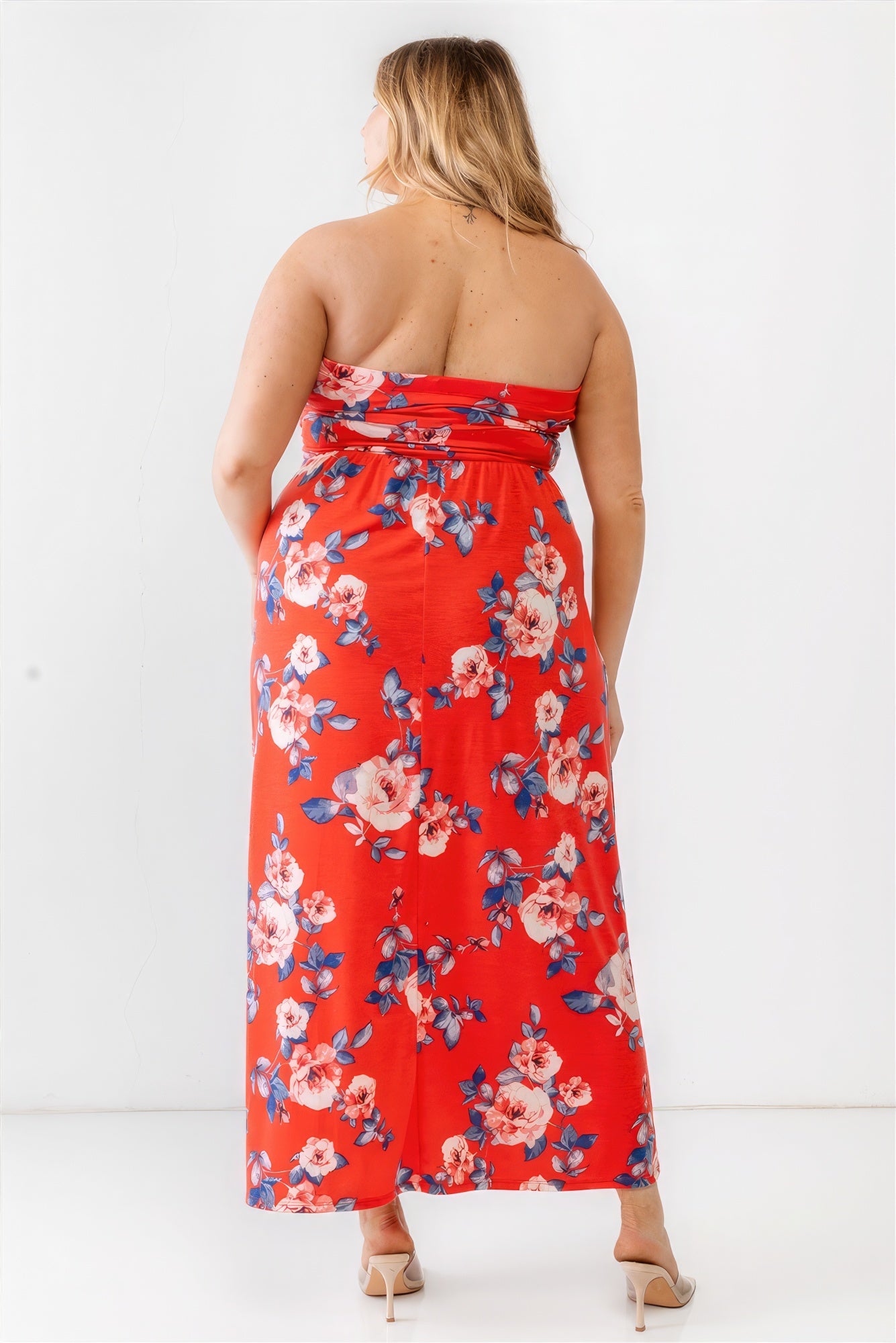 Plus red rose Strapless wonder