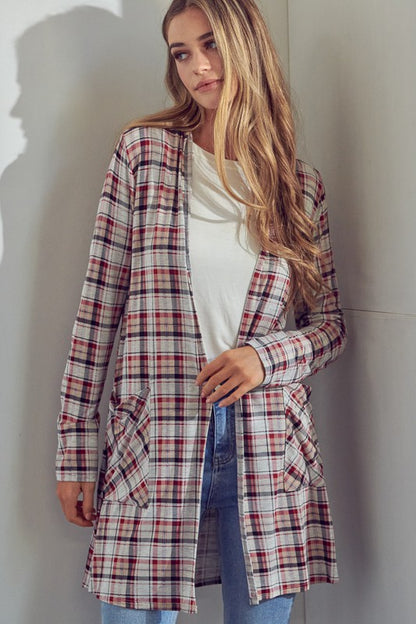 PLAID cabin cardigan