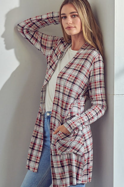 PLAID cabin cardigan