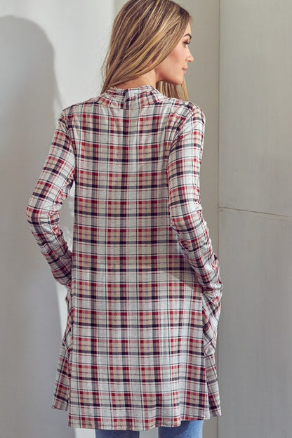 PLAID cabin cardigan